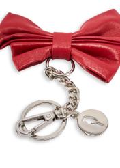Leather bow-shaped keychain BRELOK-0217-42(Z25)