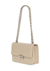 Beige quilted women's handbag TOREC-0528C-80(W25)