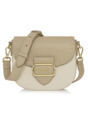 Cream women's messenger bag with studs TOREC-0880A-81(W25)-01