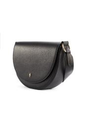 Leather semi-circular women's handbag TORES-1190-99(Z25), product visible diagonally, photo on white background.