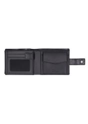 Black men's leather wallet PORMS-0731-99(Z26), product view inside on white background.