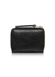 Small women's black leather wallet PORES-0815-99(Z24)-02