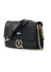 Black women's handbag with monogram TOREC-0536B-99(W25)-03