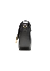 Black classic women's handbag TOREC-0879B-99(Z25), side product view on white background.
