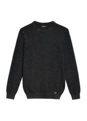 Men's black sweater SWEMT-0181-99(Z25), front product view on white background.