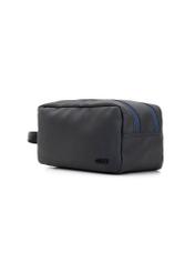 Black men's cosmetic bag TORMN-0394-9J(W26) - diagonal product view, on a white background.