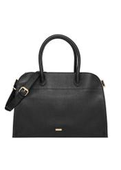Leather black handbag TORES-1191-9I(Z26), front view of the product on a white background.