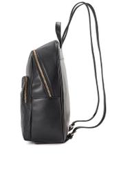 Black monogrammed women's backpack TOREC-1045-98(Z25)
