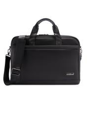 Black men's briefcase TORMN-0403-99(W26), product view from the front on a white background.