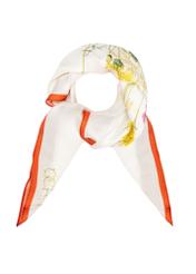 Women's silk scarf with flowers SZADT-0195-15(W25)-01