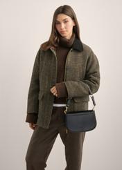 Black women's handbag with stitching TOREC-1380-99(Z26)