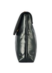 Black women's handbag with chain TOREC-1099-99(Z25), product view from the side on a white background.