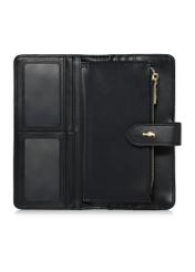 Large black women's wallet with embossing POREC-0390-99(Z24)