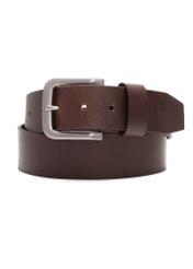 Brown leather women's belt PASDS-0312A-89(Z25), front product view on white background.