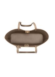 Large women's handbag in cool beige color TOREC-1258-1K(Z26), product view from above on a white background.