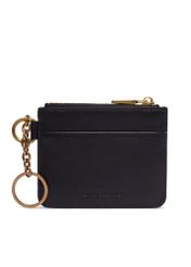 Small black leather case PORES-0995-99(Z26), product view from the back on a white background.