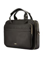 Black roomy women's laptop bag TOREN-0320-99(Z25)