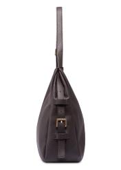 Brown shoulder shopper bag TOREC-1366-1I(Z26), side view of the product on a white background.