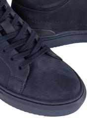 Men's navy blue leather sneakers BUTYM-0449-69(Z23)-06