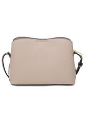 Beige small women's handbag TOREC-0768-1B(W26), product view from the back on a white background.