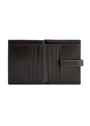 Black leather women's wallet PORES-0975-99(Z25), product view from the inside on a white background.
