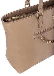 Beige women's handbag with pocket TOREC-0753-81(W23)-06