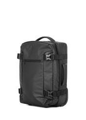 Small suitcase on wheels WALNY-0047-99-19(W26) - diagonal view of the product, on a white background.