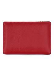 Medium red women's wallet with RFID protection PORES-0823RFID-4B(Z26), back view of the product on a white background.