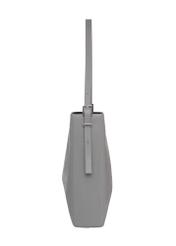 Graphite leather shopper bag TORES-1436-9D(Z26), side view of the product on a light background.
