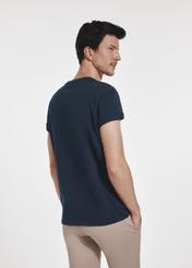 Navy blue men's basic t-shirt TSHMT-0110-68(Z24)-02