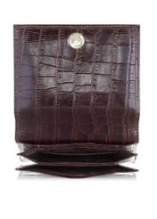 Women's small brown croco wallet PORES-0846-89(W23)-04