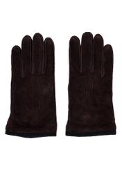 Brown suede men's gloves REKMS-0093-1I(Z26)