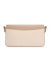 Cream women's messenger bag TOREC-1120-0P(W26), product view from the back, on a white background.