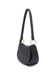 Black women's shoulder bag TOREC-1377-99(Z26) - diagonal product view, on a white background.