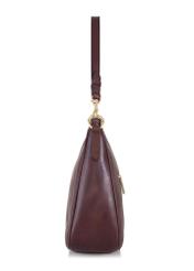 Brown leather women's hobo handbag TORES-0935-88(Z23)-03