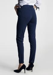 Granatowe spodnie skinny damskie SPODT-0026-69(W21)-04