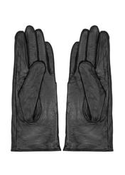 Women's leather gloves with zipper REKDS-0003-99(Z24)