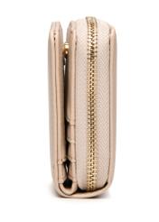 Beige small women's wallet POREC-0399A-1B(Z26), product view from the side on a white background.