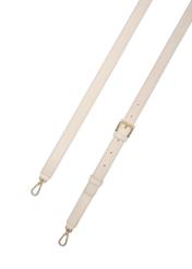 Cream leather women's shopper handbag TORES-1204-0B(W26), close-up of the product strap, view on a white background.