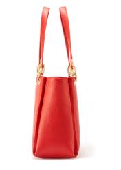 Red women's handbag made of imitation leather TOREC-0998-42(W25)-03