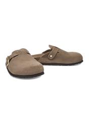 Women's suede flip-flops in cool beige BUTYD-1267-1K(W26)
