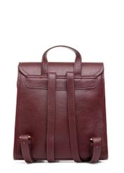 Burgundy medium elegant women's backpack TOREC-0985A-49(Z25), product view from the back on a white background.