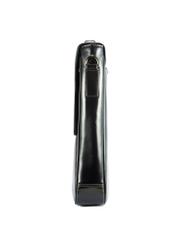 Black leather men's briefcase TORMS-0467-99(Z25) - side view of the product on a white background.