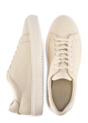 White leather sports shoes BUTYM-0503A-0B(W26), top view of the product on a white background.