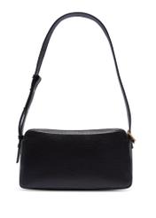 Black leather women's handbag TORES-1277-9I(W26) - product view from the back, on a white background.
