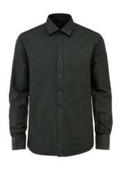 Dark green cotton men's shirt KOSMT-0332-54(Z24)-01