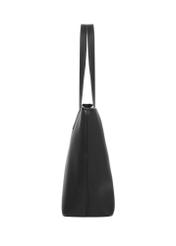 Women's shopper bag in black TOREC-0816-9I(Z26), product view from the side on a white background.