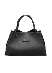 Black women's faux leather handbag TOREC-1387-99(Z26), rear view of the product on a white background.