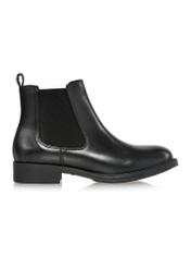 Black leather short women's Chelsea boots BUTYD-1116-99(Z24)-03