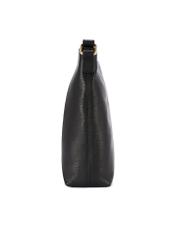 Black leather women's handbag TORES-1265-9I(W26) - side view of the product, on a white background.